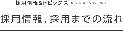 採用情報、採用までの流れ