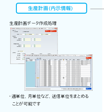 生産計画(内示情報)